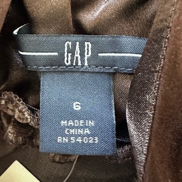 GAP Womens Dress 6 Brown Velvet Babydoll Mini V-Neck Whimsigoth Fairy Grunge - Picture 8 of 15